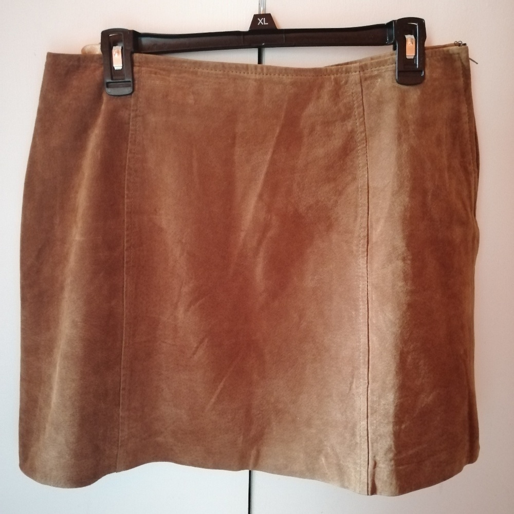 kathy ireland sportswear leather mini skirt